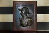 Albert Desenfans, Untitled, a bronze relief-cast portrait plaque of a Belgian general