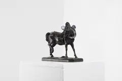 Jean-François-Théodore Gechter, Untitled, patinated bronze, on a naturalistic base signed and dated 'TH Gechter 1841'