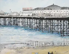 Untitled by Emma Haworth, oil and ink on canvas 61 x 76cm, sold Mar 2025