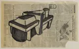 Untitled by Julian Opie, 1986 watercolour on newspaper 37 x 59.5cm Provenance: With Lisson Gallery, sold Mar 2025