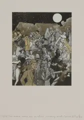 Untitled by Sir Peter Blake, 'The Dead Come Out in Their Sunday Best' screenprint in colours, sold Mar 2025