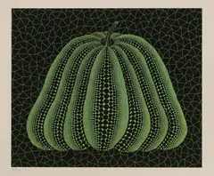 Untitled by Yayoi Kusama, 'Pumpkin' (green) lithograph in colours, sold Mar 2025