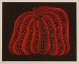 Yayoi Kusama, Untitled, 'Pumpkin' (black and red) lithograph in colours