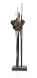 Liana Vassalou, Untitled, Half-bust and poles bronze