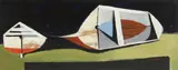 Jack Pender, Untitled, oil on board 33 x 81cm