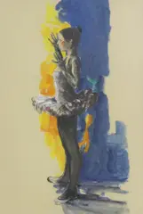 Untitled by Donald Hamilton Fraser, Coppélia mixed media 59 x 37cm Provenance: With W H Patterson, sold Mar 2025