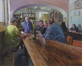 Michael Smee, Untitled, acrylic on board 21.5 x 27cm Exhibited: Hayletts Gallery