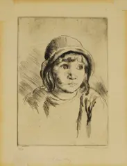 Leon Underwood, Untitled, 'Wendy' etching