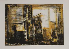 Untitled by John Piper, Northamptonshire: Medieval Stone' (Levinson 135) lithograph in colours, sold Mar 2025