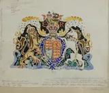 Laura Knight, Untitled, watercolour over pencil with extensive annotation 20.5 x 24.5cm