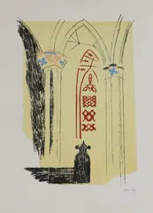 Untitled by John Piper, Shropshire' (Levinson 128) lithograph in colours, sold Mar 2025