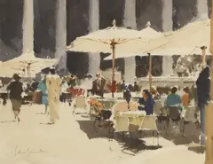 John Yardley, Untitled, watercolour over pencil 28.5 x 36.5cm Provenance: With the Catto Gallery
