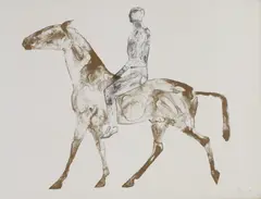 Elisabeth Frink, Untitled, 'Horse and Rider' lithograph in colours