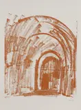 John Piper, Untitled, Wiltshire: The South Porch' (Levinson 129) lithograph in colour