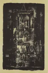 John Piper, Untitled, Lincolnshire: a Tower in the Fens' (Levinson 139) lithograph in colours