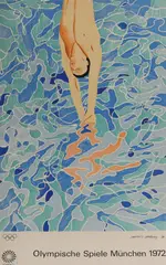 Untitled by David Hockney, 'Olympische Spiele München 1972' offset lithograph in colours, sold Mar 2025