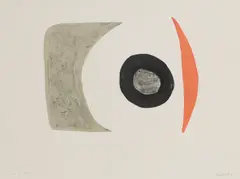 Untitled by Lynn Chadwick, 'Moon Series E' lithograph in colours, sold Mar 2025
