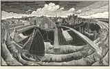 James Dodds, Untitled, Past and Present' linocut