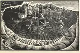 James Dodds, Untitled, 'Aldeburgh Beach' linocut