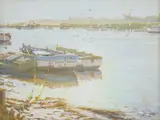 Margaret Glass, Untitled, Southwold' oil pastel 30 x 39.5cm Provenance: With the City Gallery