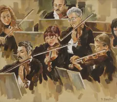Yuri Denissov, Untitled, oil on canvas 50.5 x 60.5cm