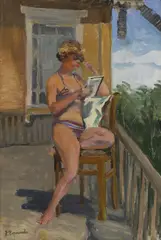 Nadezhda Chernikova, Untitled, oil on board 49 x 35cm