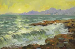 Untitled by Mikhail Zharov, oil on canvas 61 x 91cm, sold Mar 2025