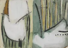 Untitled by Terry Frost, oil on board 23.5 x 33cm, sold Apr 2025