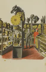 Eric Ravilious, Untitled, 'Theatrical Properties' lithograph in colours