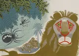 Edward Bawden, Untitled, 'The Gnat and the Lion' (MG 090) linocut in colours