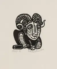 Untitled by Edward Bawden, 1950 (MG 192) linocut, sold Apr 2025