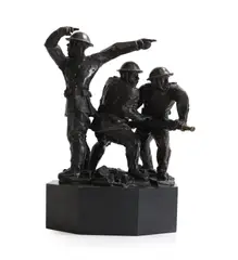 John W. Mills, Untitled, 1991 bronze with dark brown patination
