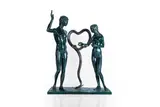 Untitled by Salvador Dalí, 'Adam and Eve' bronze with black and green patination in three parts, sold Apr 2025