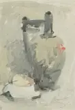 George Bouzianis, Untitled, watercolour 33.5 x 23.5cm Provenance: The Property of a European Collector.