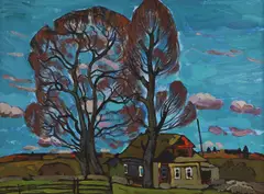 Yuri Matushevski, Untitled, oil on card 56 x 75cm