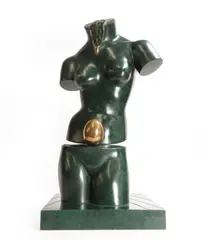 Salvador Dalí, Untitled, ‘Space Venus’ polished bronze with black and green patination in two parts