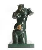 Untitled by Salvador Dalí, ‘Space Venus’ polished bronze with black and green patination in two parts, sold Apr 2025
