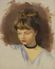 Marcel Dyf, Untitled, 'Study of Claudine' oil on canvas board 45 x 36cm