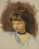 Marcel Dyf, Untitled, 'Study of Claudine' oil on canvas board 45 x 36cm