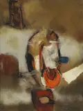 Aubrey Williams, Untitled, oil on canvas 60.5 x 46cm