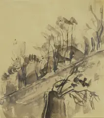 Gwen John, Untitled, pen and ink and wash 18 x 16.5cm Provenance: Acquired 1950/51 in Meudon