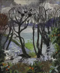 Untitled by Lucy Harwood, oil on canvas 68 x 54cm, sold Apr 2025