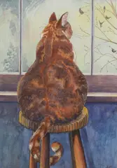 Untitled by Joan Warburton, watercolour and gouache 52 x 34.5cm, sold Apr 2025