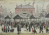 L. S. Lowry, Untitled, 1939 lithograph in colours