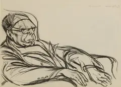 Untitled by Michael Ayrton, black chalk, sold Apr 2025