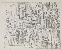 Untitled by Eduardo Paolozzi, Untitled pencil 25 x 35.5cm, sold Apr 2025