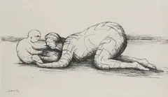 Untitled by Henry Moore, ‘Mother and Child X' ( CGM 680) etching and aquatint, sold Apr 2025