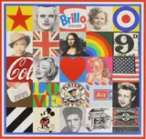 Sir Peter Blake, Untitled, 'Some of the Sources of Pop Art VII' screenprint in colours with glitter and diamond dust