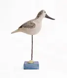 Guy Taplin, Untitled, 'Peep' carved and painted driftwood on a wood and metal base with shell