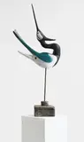 Guy Taplin, Untitled, 'Lapwing' carved and painted driftwood on a metal and driftwood base